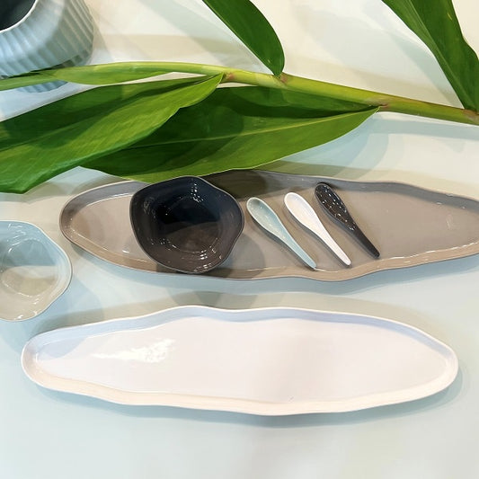 Flax Serving Tray Oval