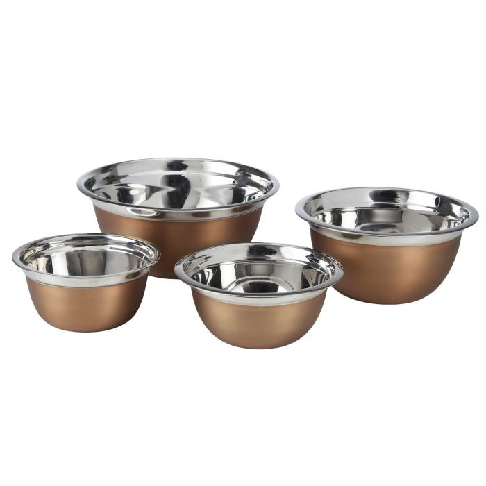 Edwin Copper & Stainless Steel Mixing Bowl Set of 4