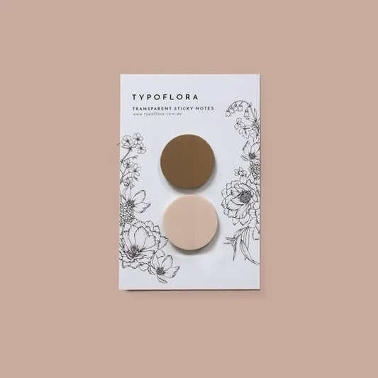 Transparent Sticky Notes - Mocha & Latte Circle