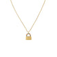 Gold Crystal Lock Necklace
