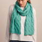 Mint Recycled Cable Knit Scarf