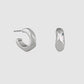 Silver Cut Edge Hoops
