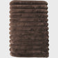 Puffer Faux Fur Blanket Chocolate 150 cm x 200 cm