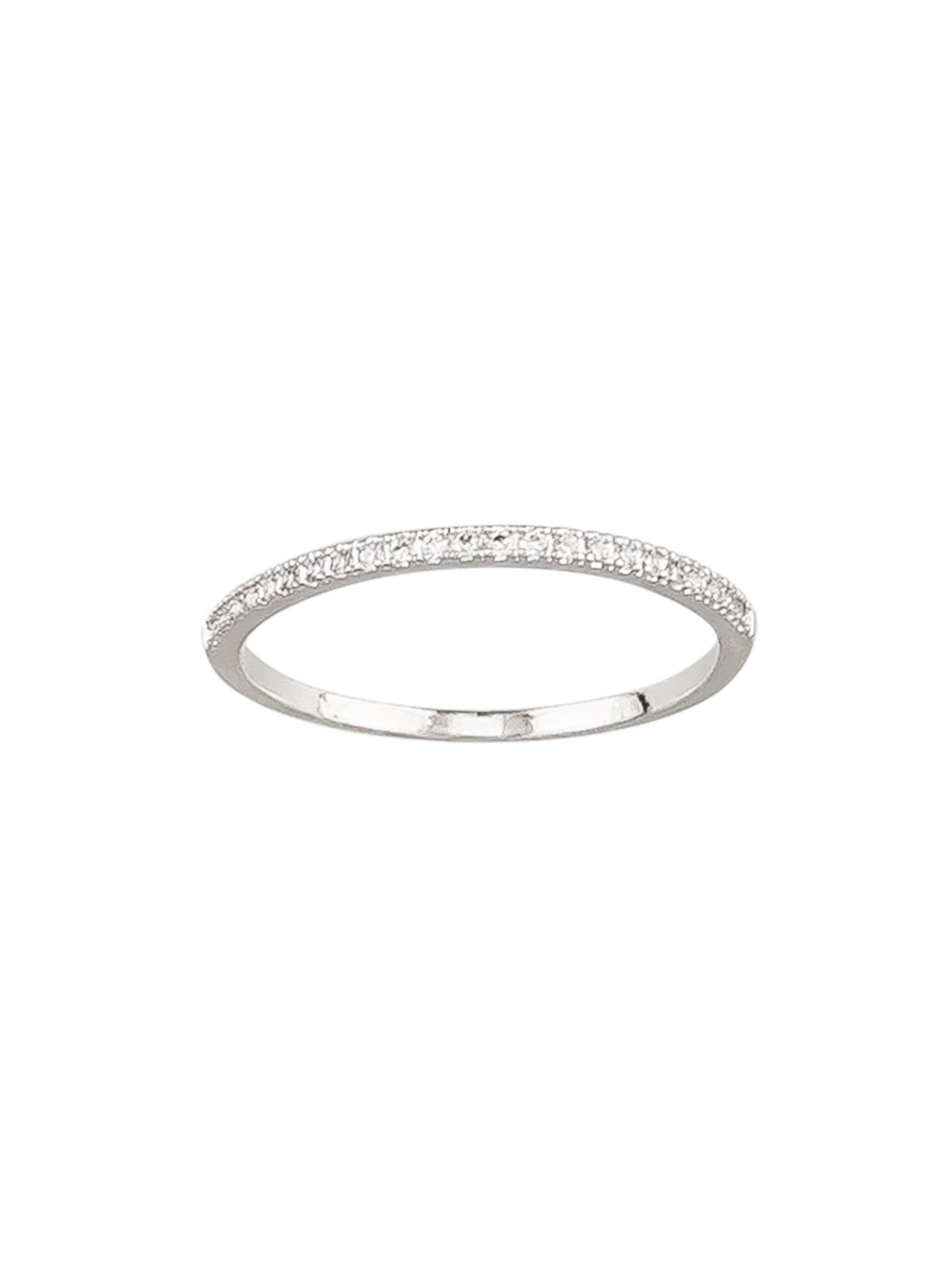 Silver Half Crystal Band