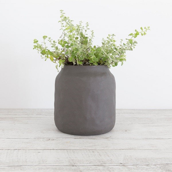 Flax Kitchen Vase 19 cm Charcoal