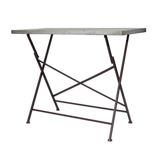 Metal Top Filding Console