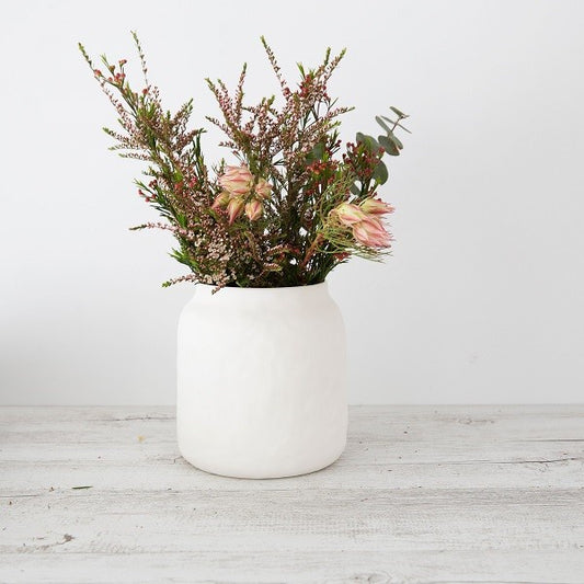 Flax Kitchen Vase 19 cm White