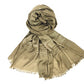 Silver Foil & Sequin Fashion Scarf Khaki
