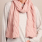 Blush Recycled Cable Knit Scarf
