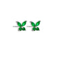 Green Butterfly Studs