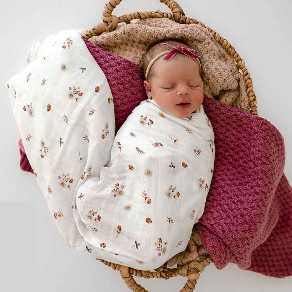 Lady Bug Organic Muslin Wrap
