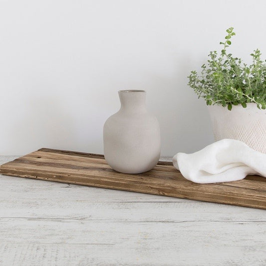 Flax Sake Bottle 15 cm Grey