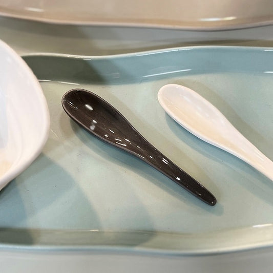 Flax Serve Spoon Charcoal