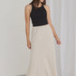 Lagos Natural Linen Floaty Bias Cut Maxi Skirt
