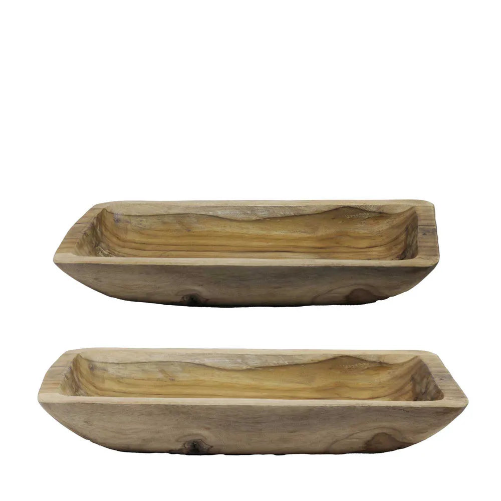 Malaga Teak Platter Set of 2