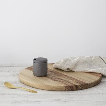 Flax Sugar Pot Charcoal