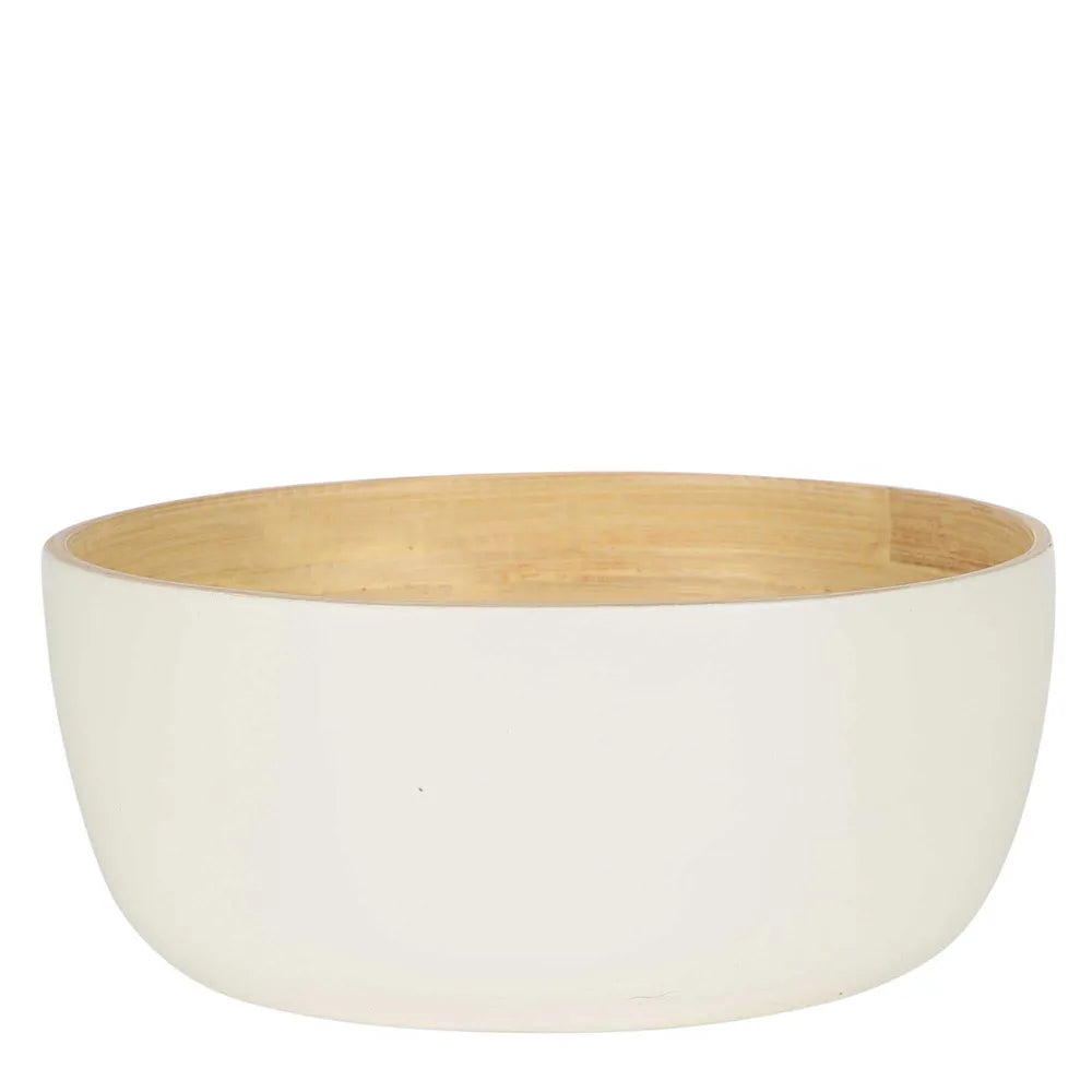 Blana Small bamboo Bowl White