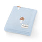 100% Cotton Baby Blanket - Mushroom Blue
