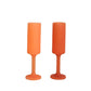 Seff Silicone Unbreakable Champagne Flutes Terra & Peach