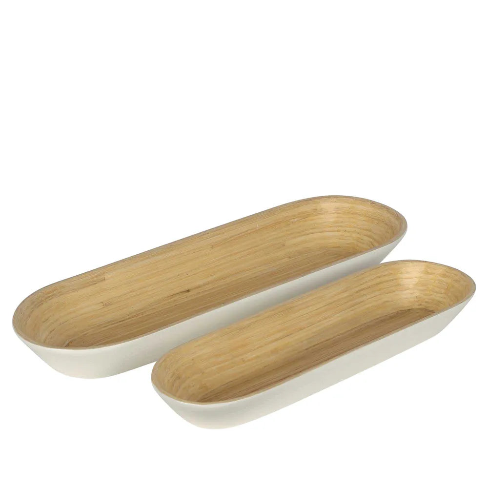Blana Small Bamboo Platter White