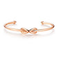 Infinity Cuff Bangle Bracelet Rose Gold Plated