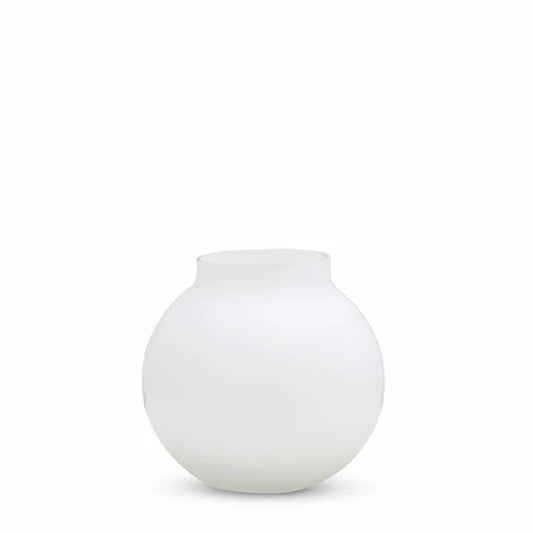 Opal Ball Vase White Small