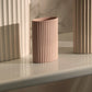 Ripple Oval Vase Ice Pink Medium