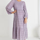 Gigi Lilac Long Sleeve Tiered Maxi Dress
