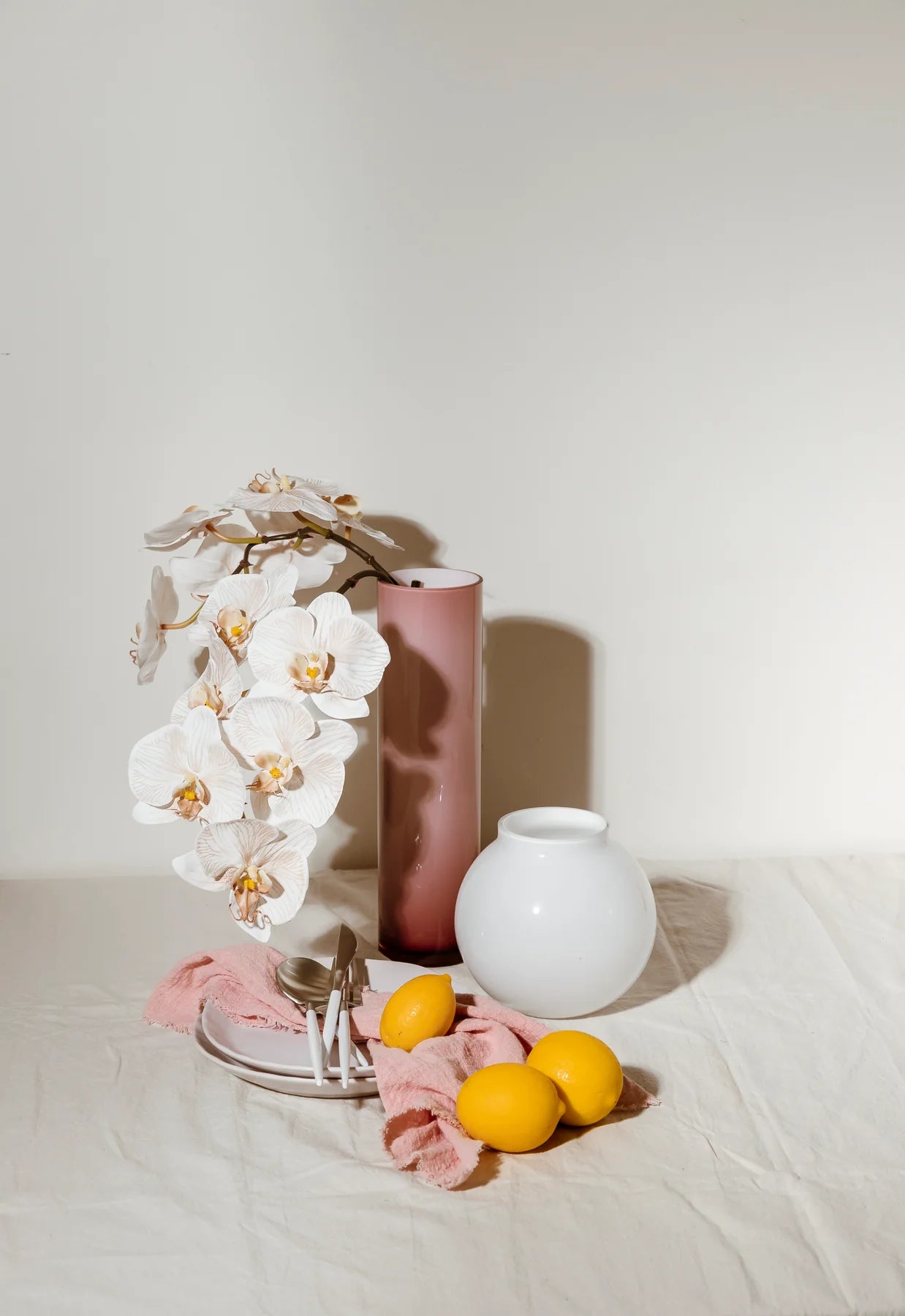 Opal Ball Vase White Small