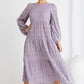 Gigi Lilac Long Sleeve Tiered Maxi Dress