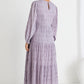 Gigi Lilac Long Sleeve Tiered Maxi Dress