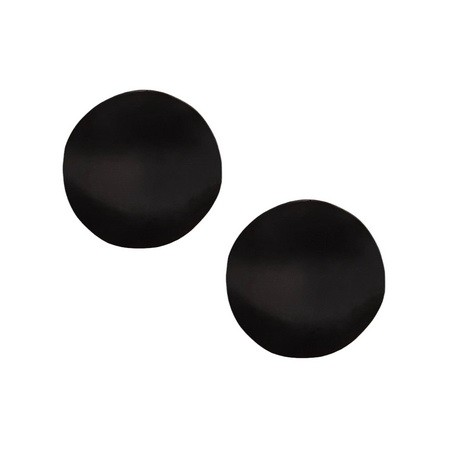 Large Disc Earrings - Black